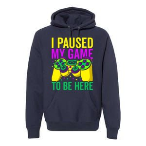 I Paused My Game To Be Here Video Game Beads Mardi Gras Premium Hoodie