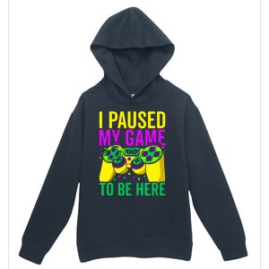 I Paused My Game To Be Here Video Game Beads Mardi Gras Urban Pullover Hoodie