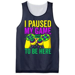 I Paused My Game To Be Here Video Game Beads Mardi Gras Mesh Reversible Basketball Jersey Tank