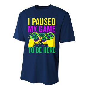 I Paused My Game To Be Here Video Game Beads Mardi Gras Performance Sprint T-Shirt