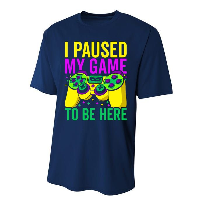 I Paused My Game To Be Here Video Game Beads Mardi Gras Performance Sprint T-Shirt