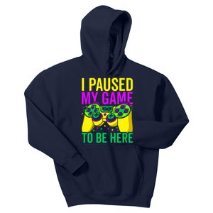 I Paused My Game To Be Here Video Game Beads Mardi Gras Kids Hoodie