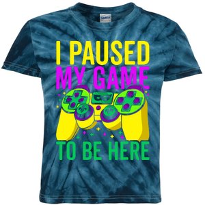 I Paused My Game To Be Here Video Game Beads Mardi Gras Kids Tie-Dye T-Shirt