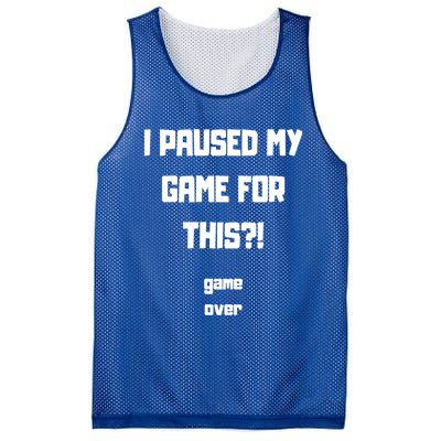 I Paused My Game For This?! Gift Mesh Reversible Basketball Jersey Tank