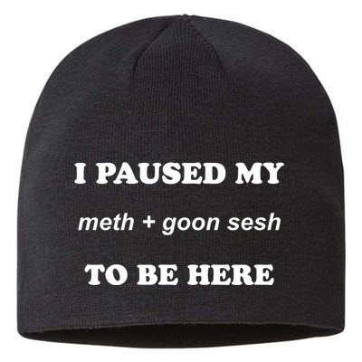 I Paused My Meth And Goon Sesh To Be Here Sustainable Beanie