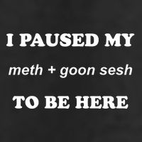 I Paused My Meth And Goon Sesh To Be Here 25L Jumbo Tote