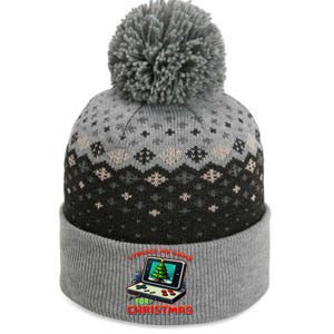 I Paused My Game For Christmas Funny Christmas Gamer Gift The Baniff Cuffed Pom Beanie