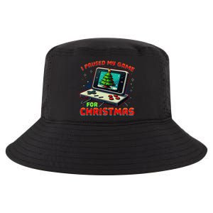 I Paused My Game For Christmas Funny Christmas Gamer Gift Cool Comfort Performance Bucket Hat