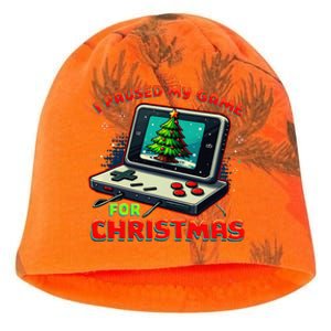 I Paused My Game For Christmas Funny Christmas Gamer Gift Kati - Camo Knit Beanie