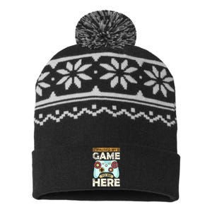 I Paused My Game To Be Here Funny Gamer USA-Made Snowflake Beanie