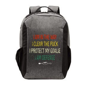 I Protect My Goalie I Am Defense Funny Ice Hockey Father's Day Gift Vector Backpack