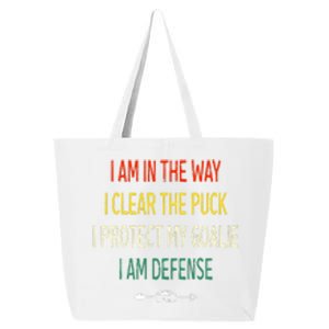 I Protect My Goalie I Am Defense Funny Ice Hockey Father's Day Gift 25L Jumbo Tote