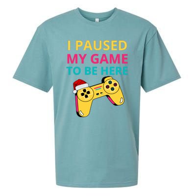 I Paused My Game To Be Here Funny Christmas Sueded Cloud Jersey T-Shirt