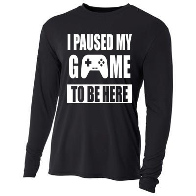 I Paused My Game To Be Here Cooling Performance Long Sleeve Crew