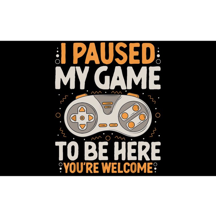 I Paused My Game To Be Here Retro Gaming Humor Funny Gamer Bumper Sticker