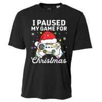 I Paused My Game For Christmas Boy Gamer Gaming Controller Cooling Performance Crew T-Shirt