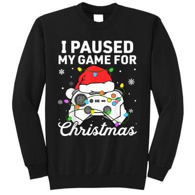 I Paused My Game For Christmas Boy Gamer Gaming Controller Sweatshirt