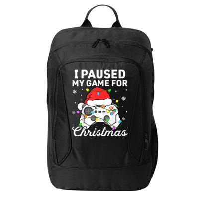 I Paused My Game For Christmas Boy Gamer Gaming Controller City Backpack