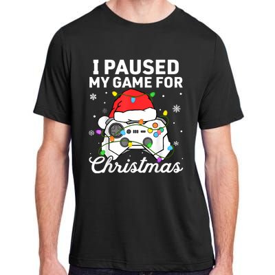 I Paused My Game For Christmas Boy Gamer Gaming Controller Adult ChromaSoft Performance T-Shirt