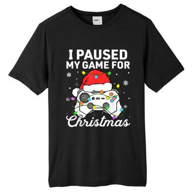 I Paused My Game For Christmas Boy Gamer Gaming Controller Tall Fusion ChromaSoft Performance T-Shirt