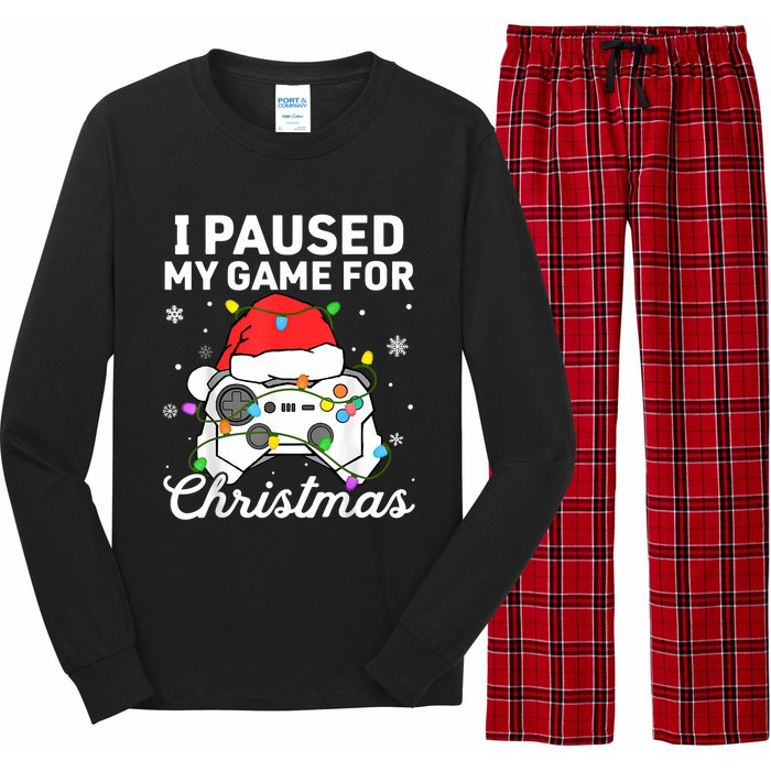 I Paused My Game For Christmas Boy Gamer Gaming Controller Long Sleeve Pajama Set