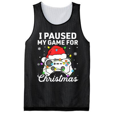 I Paused My Game For Christmas Boy Gamer Gaming Controller Mesh Reversible Basketball Jersey Tank