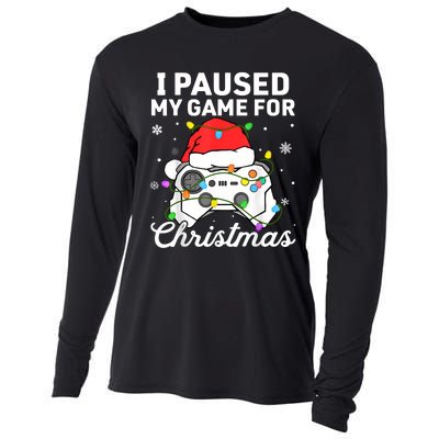 I Paused My Game For Christmas Boy Gamer Gaming Controller Cooling Performance Long Sleeve Crew