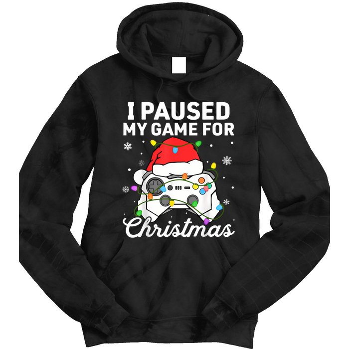 I Paused My Game For Christmas Boy Gamer Gaming Controller Tie Dye Hoodie