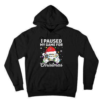 I Paused My Game For Christmas Boy Gamer Gaming Controller Tall Hoodie