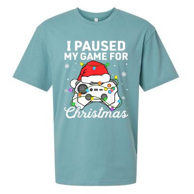 I Paused My Game For Christmas Boy Gamer Gaming Controller Sueded Cloud Jersey T-Shirt