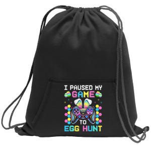 I Paused My Game To Egg Hunt Easter Funny Gamer Sweatshirt Cinch Pack Bag