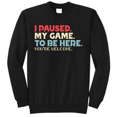 I Paused My Game To Be Here You're Welcome gift Sweatshirt