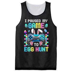 I Paused My Game To Egg Hunt Easter Funny Gamer Mesh Reversible Basketball Jersey Tank