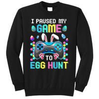 I Paused My Game To Egg Hunt Easter Funny Gamer Tall Sweatshirt