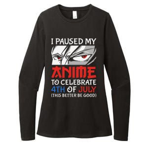 I Paused My Anime To Celebrate 4th Of July Funny 4th Of July Womens CVC Long Sleeve Shirt