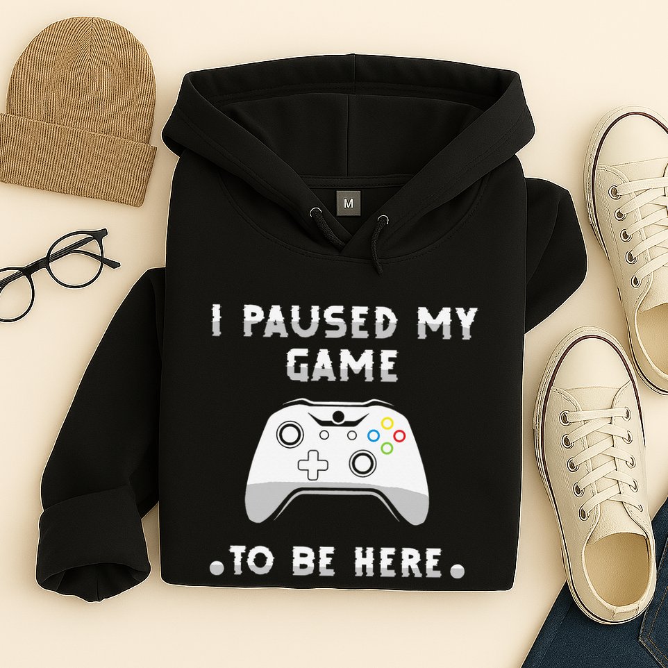 I Paused My Game to Be Here funny sayings Hoodie