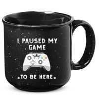 I Paused My Game to Be Here funny sayings 15oz Campfire Ceramic Mug
