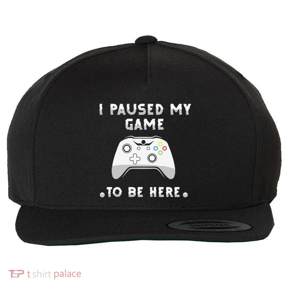 I Paused My Game to Be Here funny sayings Wool Snapback Cap