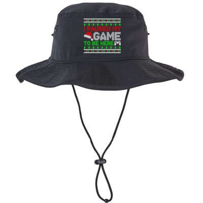 I Paused My Game To Be Here Christmas Gamer Ugly Gift Bucket Hat
