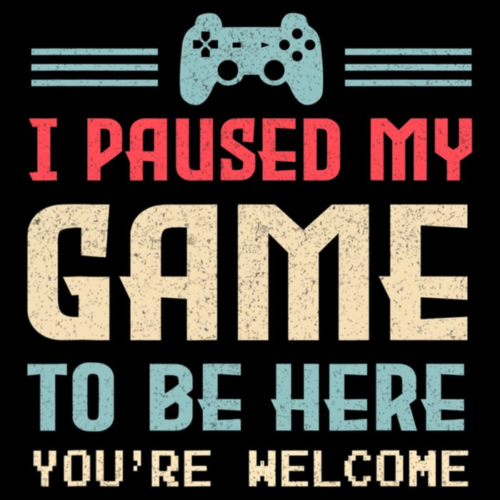 I Paused My Game To Be Here You're Welcome Retro Gamer Gift T-Shirt