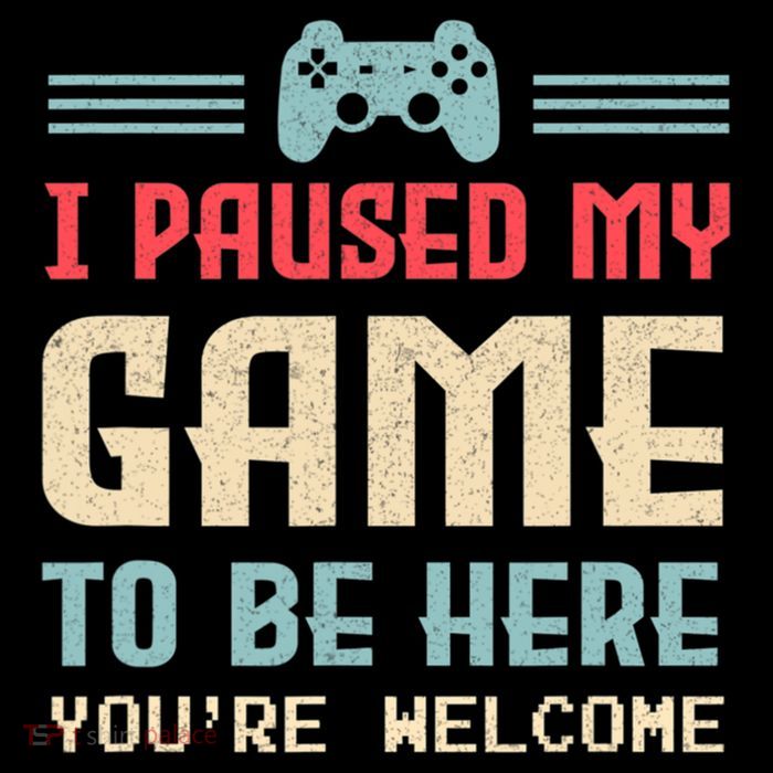 I Paused My Game To Be Here You're Welcome Retro Gamer Gift Poster