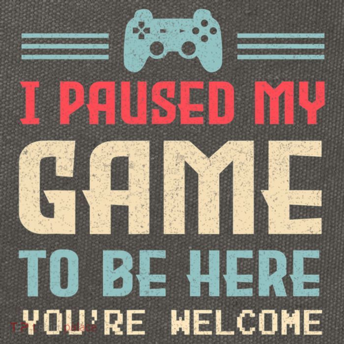 I Paused My Game To Be Here You're Welcome Retro Gamer Gift Cotton Canvas Backpack
