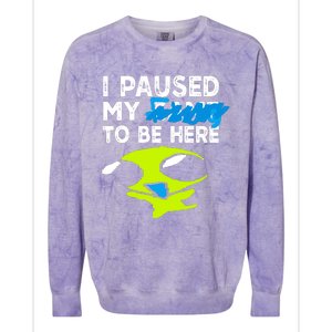 I Paused My Flug To Be Here Colorblast Crewneck Sweatshirt