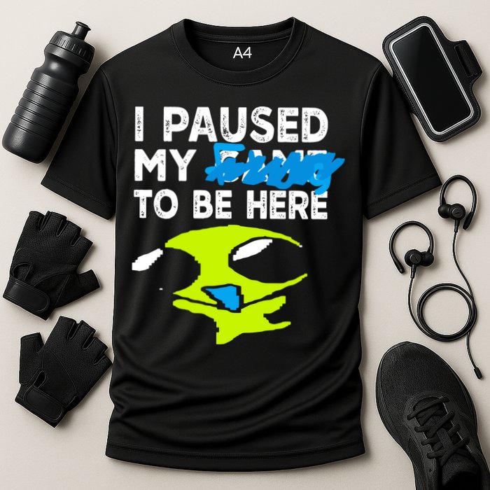 I Paused My Flug To Be Here Cooling Performance Crew T-Shirt