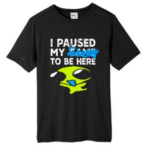 I Paused My Flug To Be Here Tall Fusion ChromaSoft Performance T-Shirt