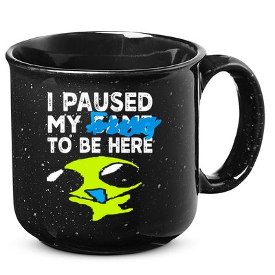 I Paused My Flug To Be Here 15oz Campfire Ceramic Mug