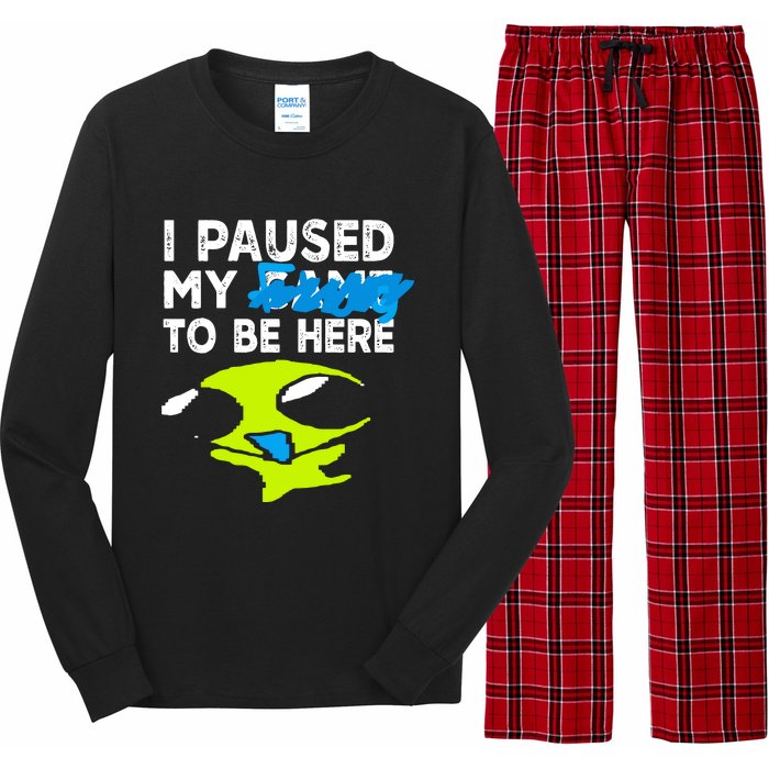 I Paused My Flug To Be Here Long Sleeve Pajama Set