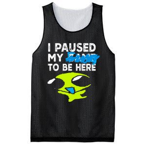 I Paused My Flug To Be Here Mesh Reversible Basketball Jersey Tank