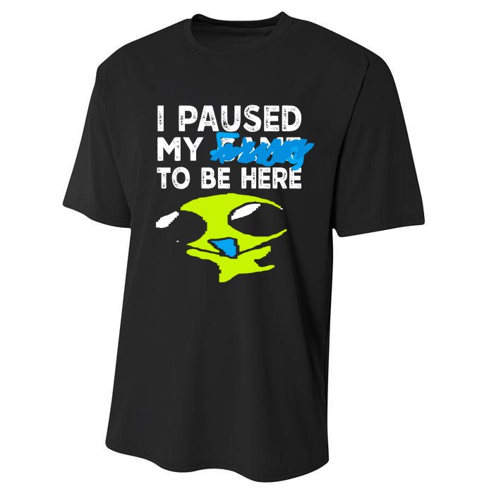 I Paused My Flug To Be Here Performance Sprint T-Shirt