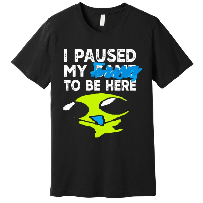 I Paused My Flug To Be Here Premium T-Shirt